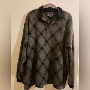 Vtg 90s Chaps Ralph Lauren Argyle Polo Shirt